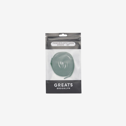 GREATS Premium Elastic Laces - Green