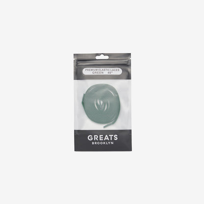 GREATS Premium Elastic Laces - Green
