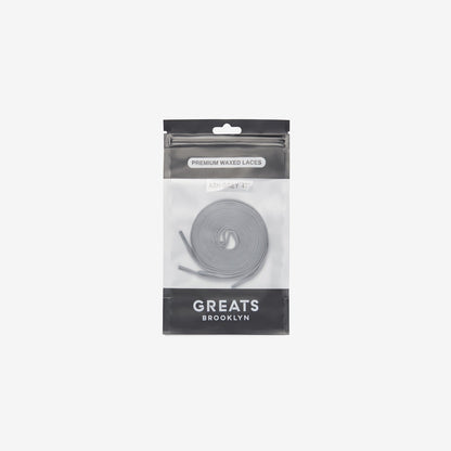 GREATS Premium Waxed Laces - Ash Grey