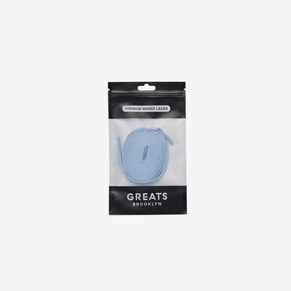 GREATS Premium Waxed Laces - Light Blue